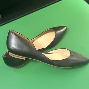 Marc Fisher Black Leather Flats
